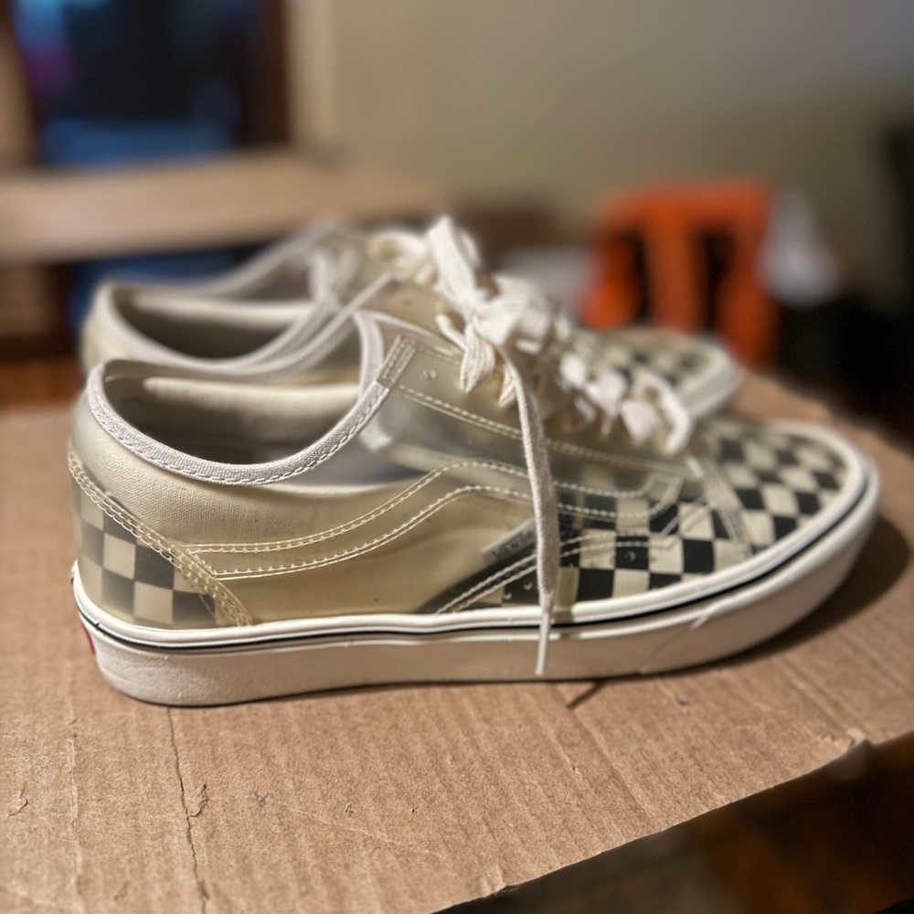 Vans Comfycush Slip-Skool Checkerboard Clear